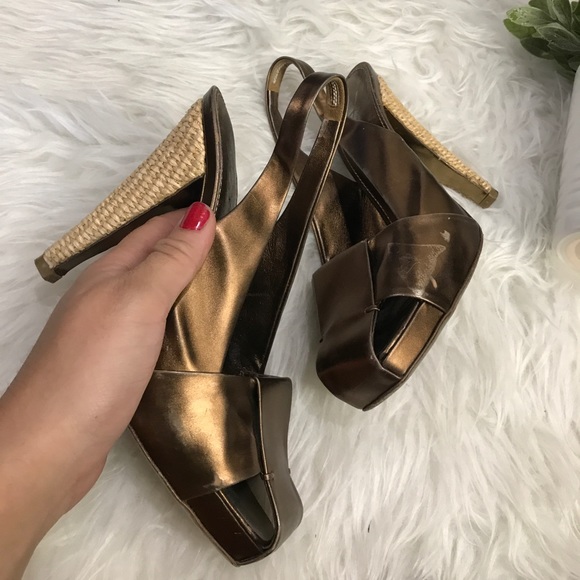 YSL YVE SAINT LAURENT 6 36.5 LEATHER HEELS SHOES - Picture 2 of 11